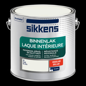 Sikkens binnenlak hoogglans RAL 9016 2,5L