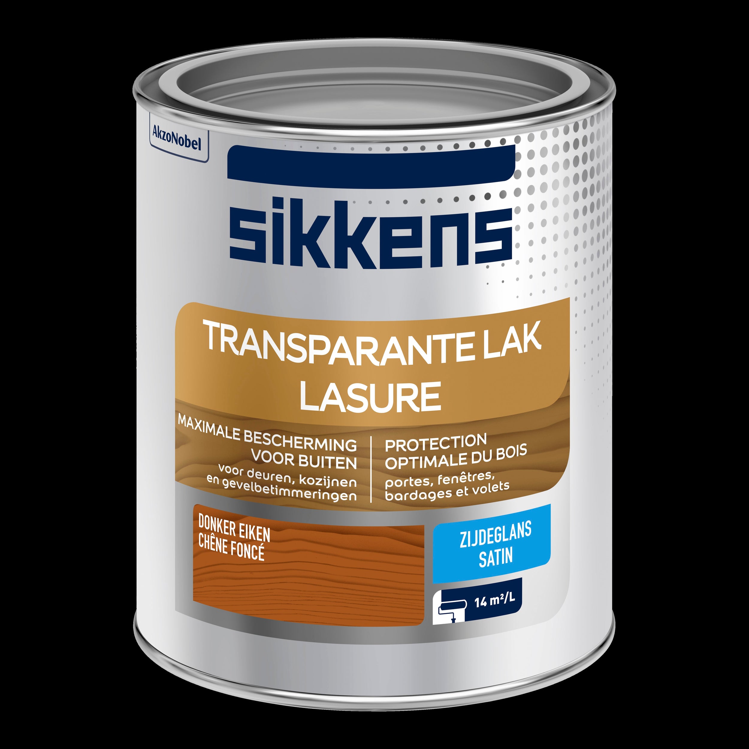 Sikkens buitenlak zijdeglans transparant donker eik 750ml