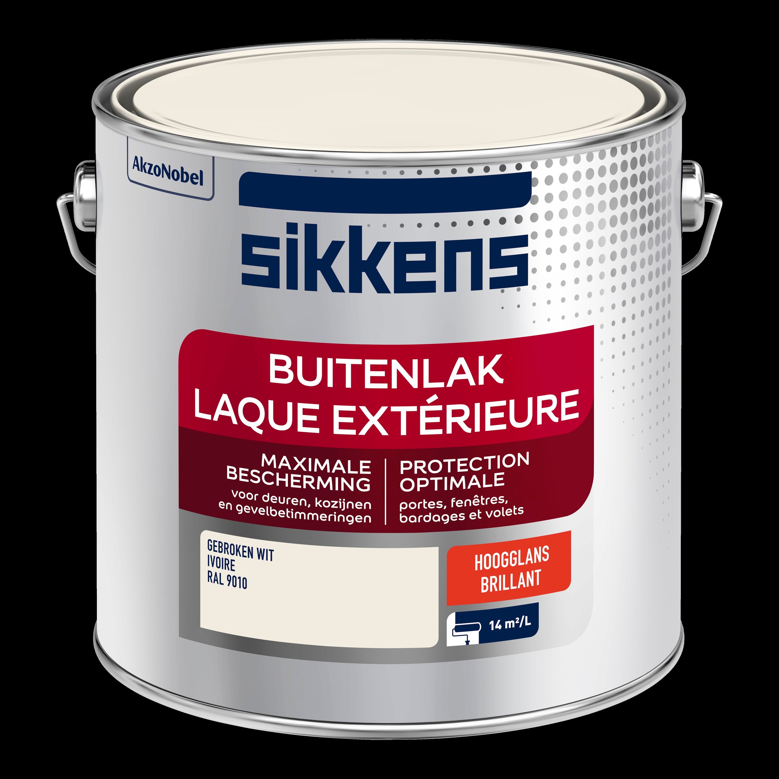 Sikkens buitenlak hoogglans RAL 9010 2,5L