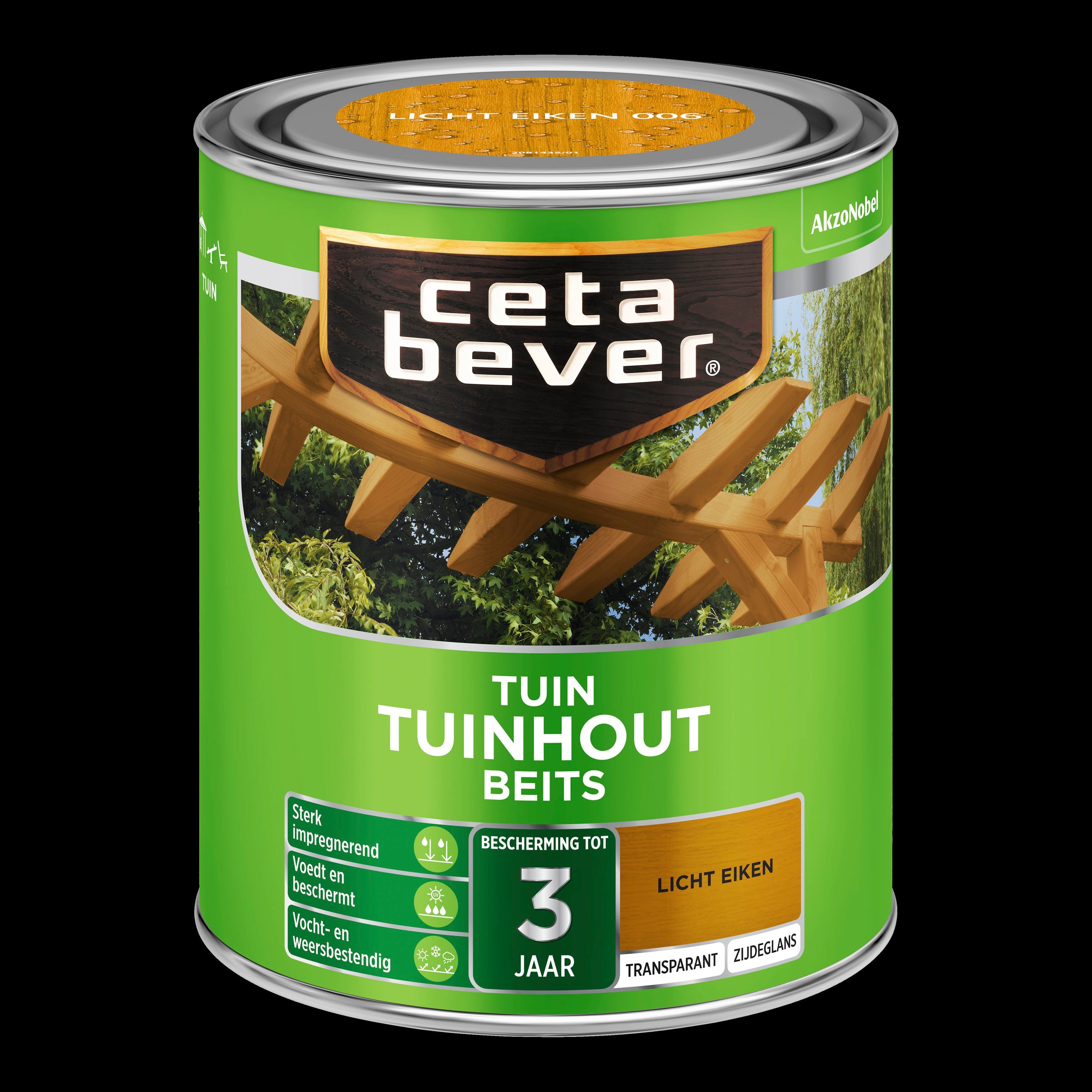CetaBever transparant tuinhout beits 006 licht eiken 750 ml