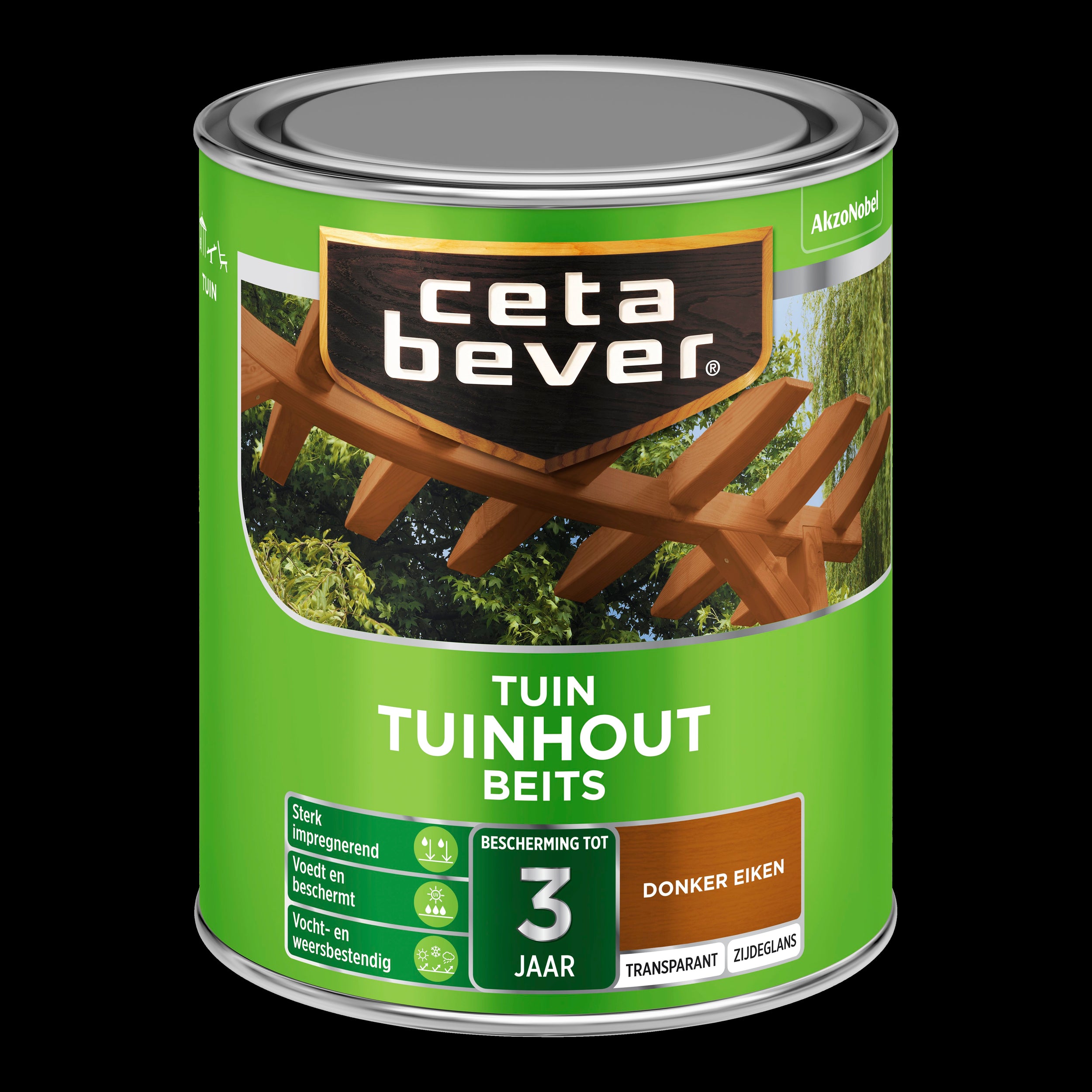 CetaBever transparant tuinhout beits 009 donker eiken 750 ml