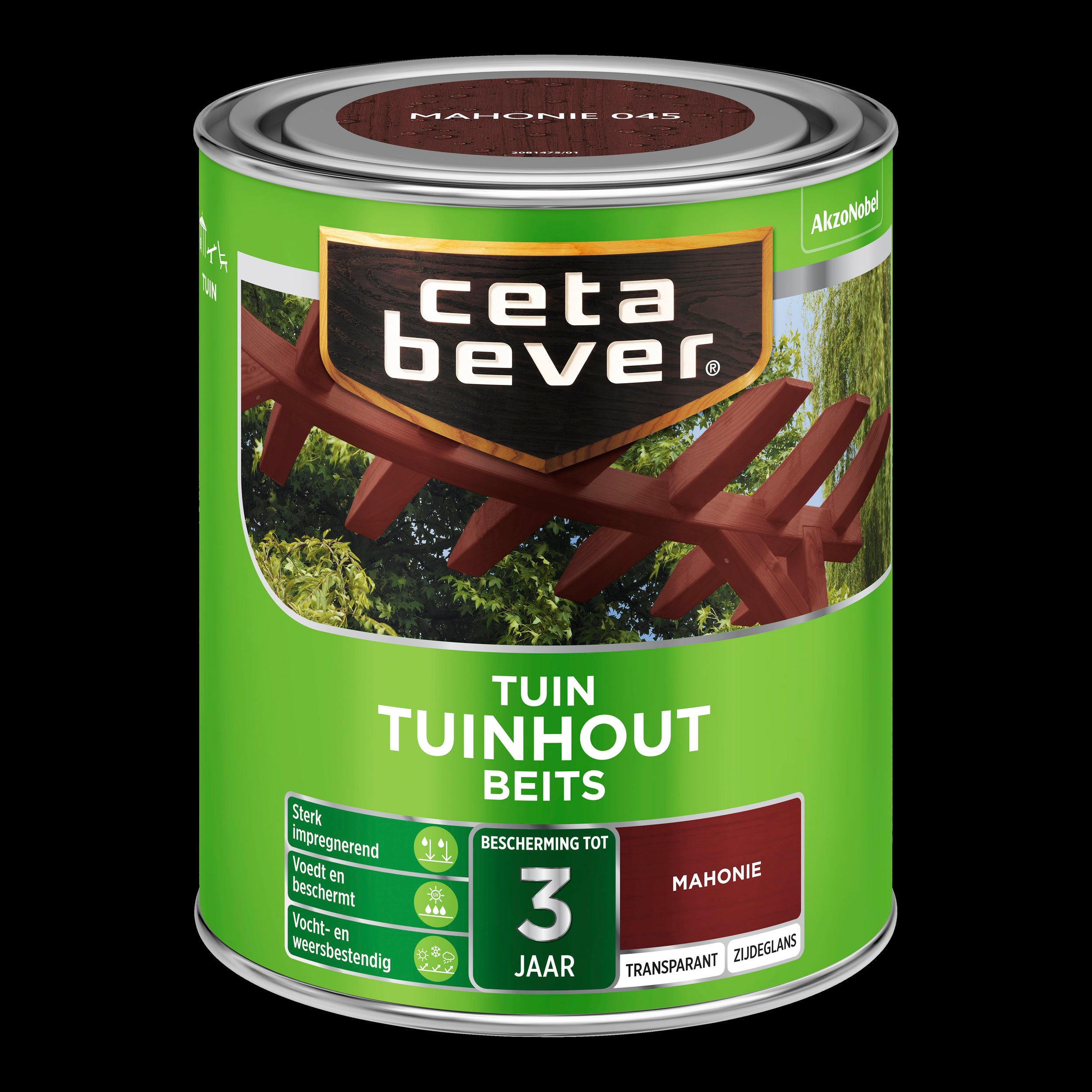 CetaBever transparant tuinhout beits 045 mahonie 750 ml