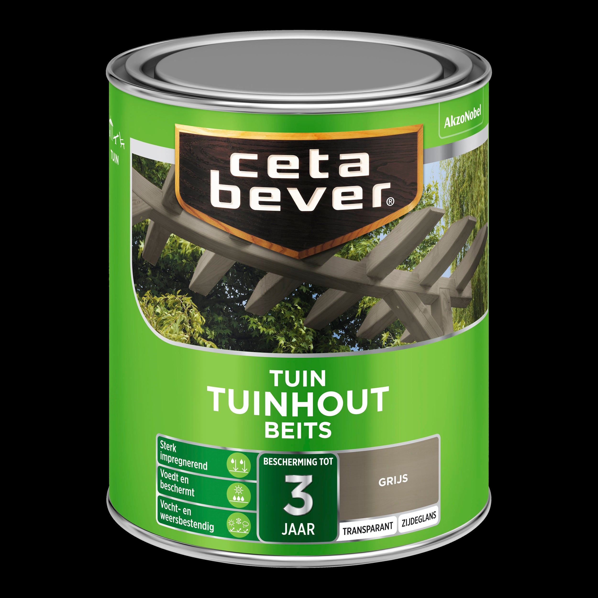CetaBever transparant tuinhout beits 033 grijs 750 ml