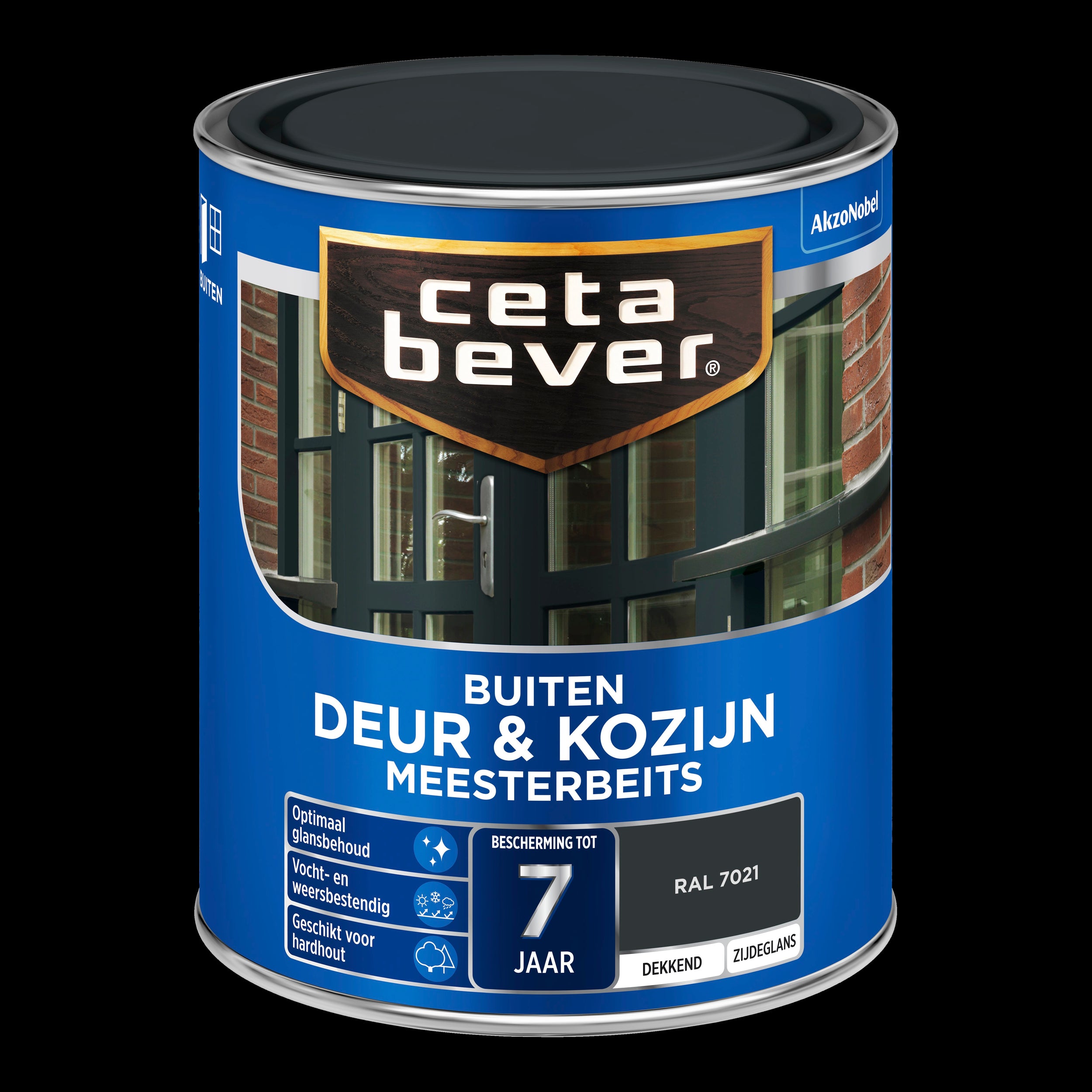 CetaBever dekkend meesterbeits deur & kozijn ral 7021 750 ml