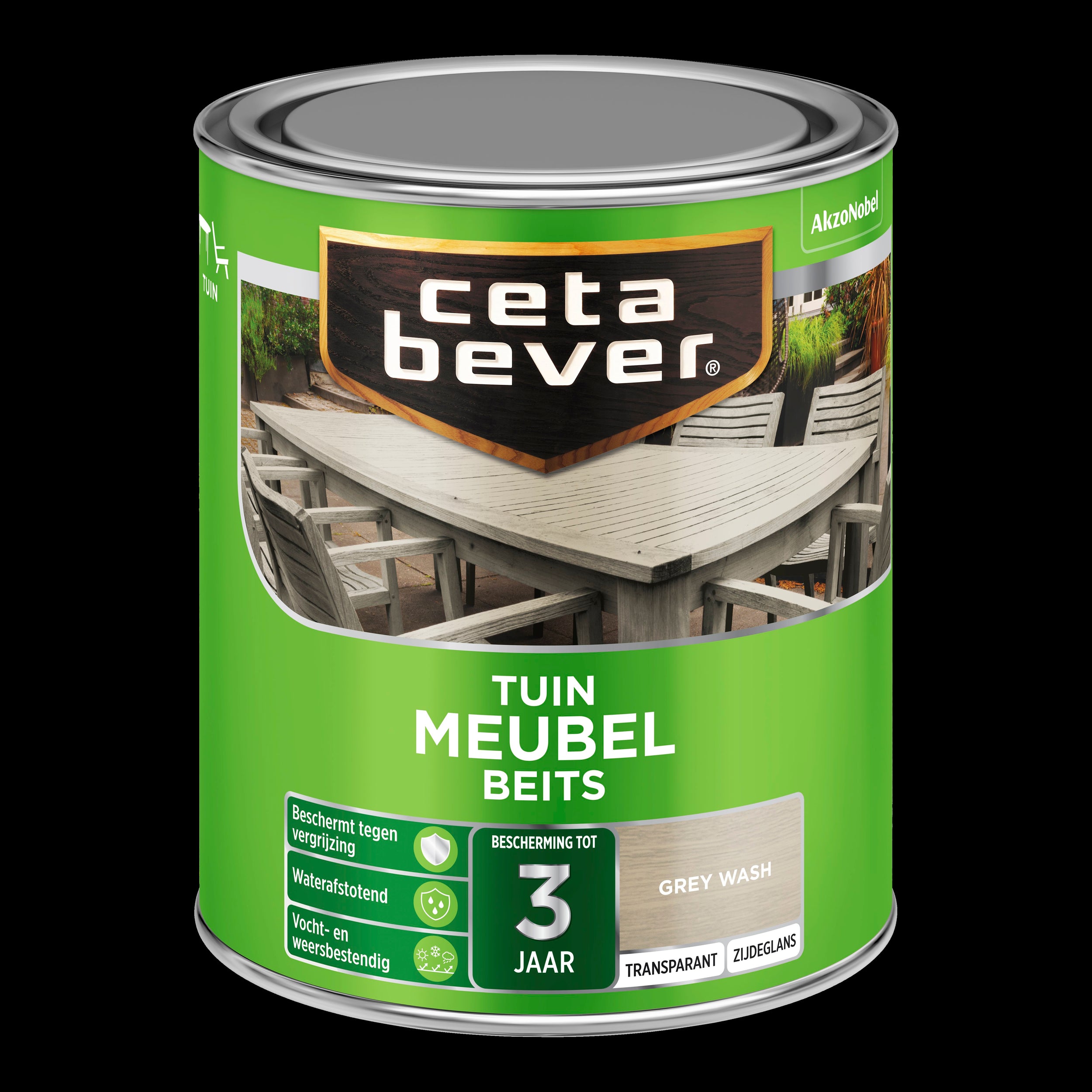 CetaBever tuinmeubelbeits grey wash 750 ml