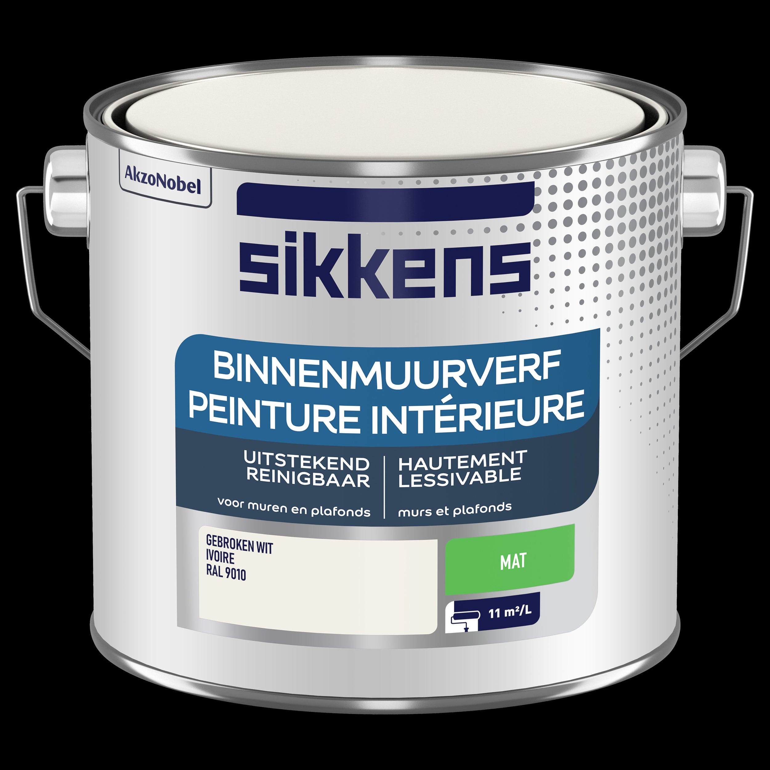 Sikkens muurverf binnen ivoor mat 2,5L afwasbaar