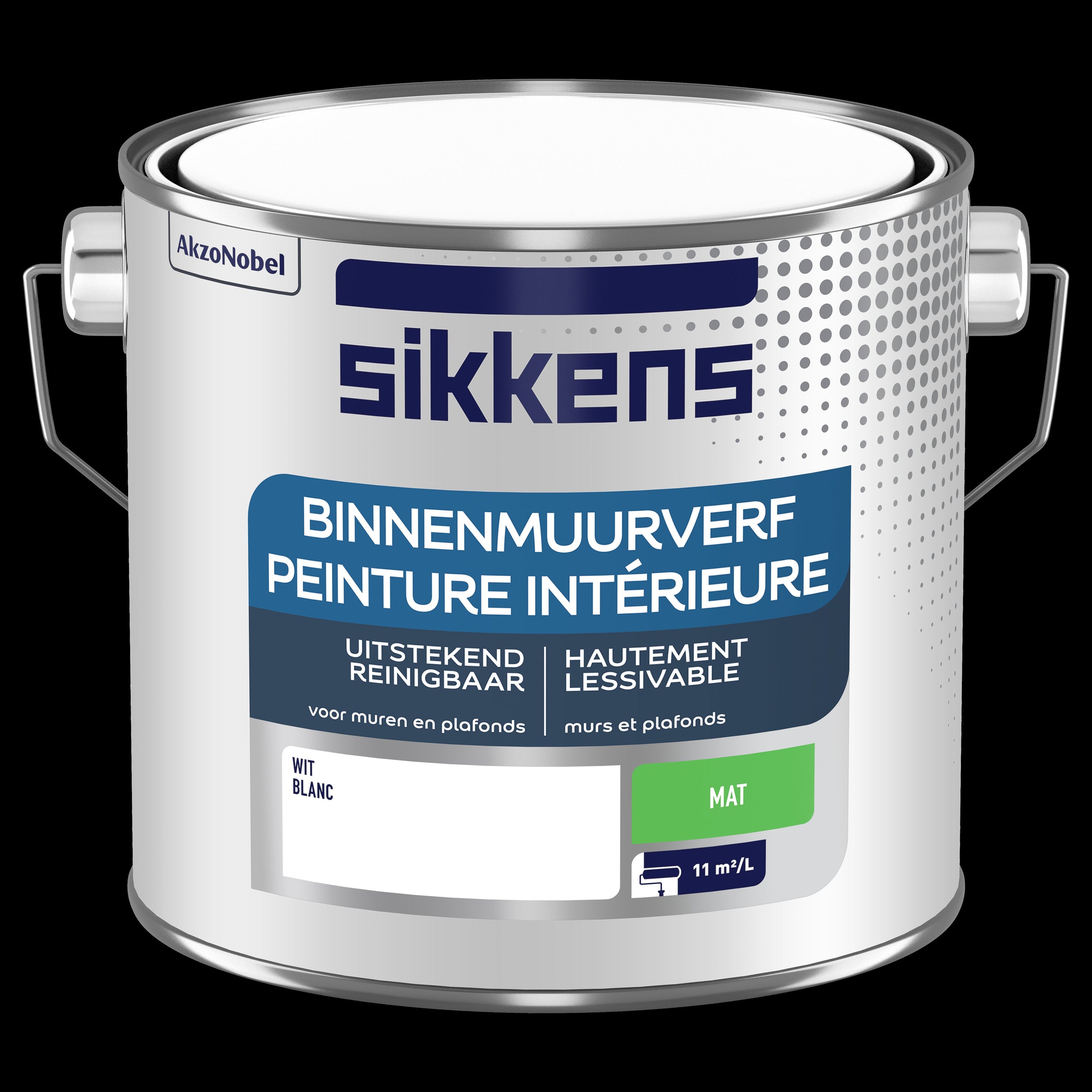 Sikkens muurverf binnen wit mat 2,5L afwasbaar