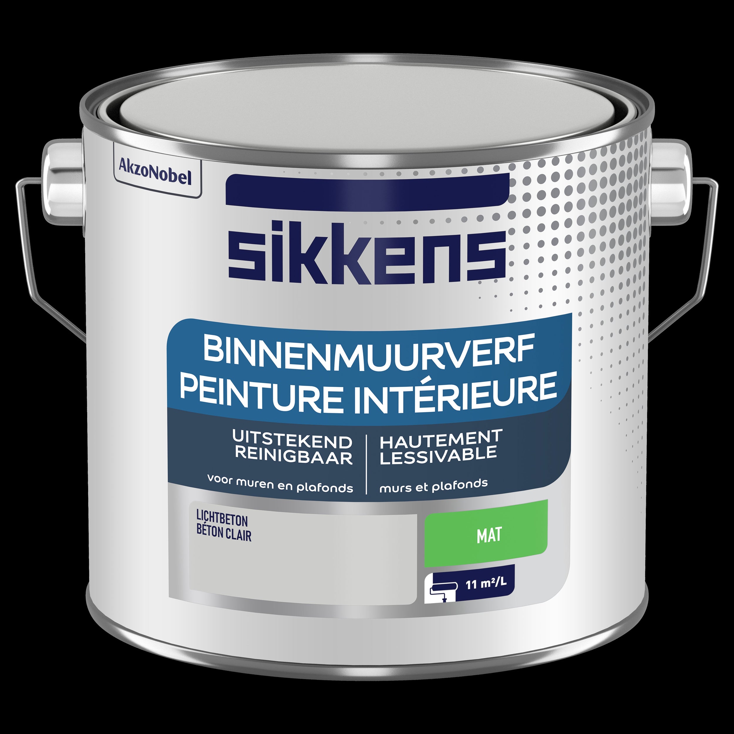 Sikkens muurverf binnen lichtbeton mat 2,5L afwasbaar