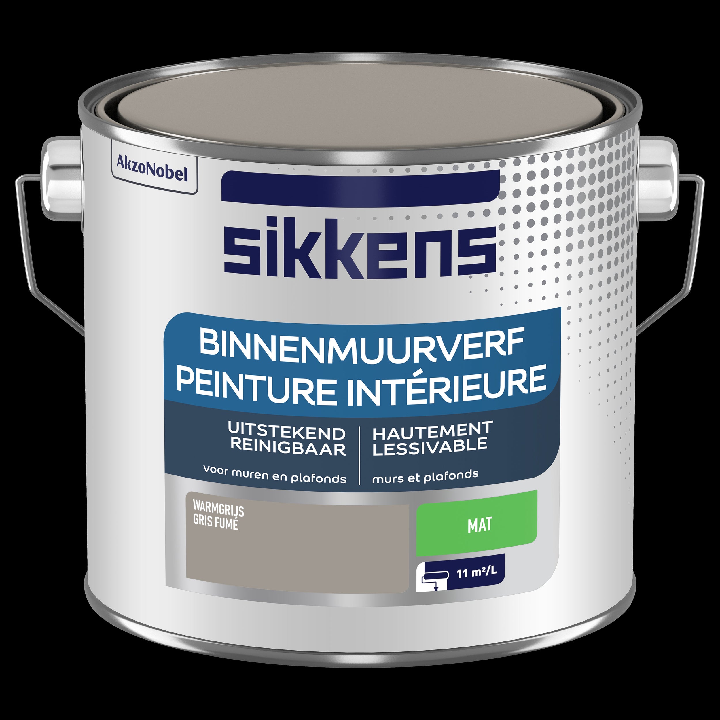 Sikkens muurverf binnen warm grijs mat 2,5L afwasbaar