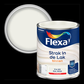 Flexa strak in de lak hoogglans fris wit RAL9016 750ml