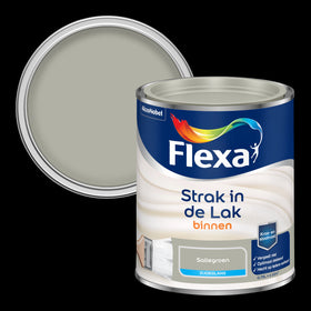 Flexa strak in de lak zijdeglans saliegroen 750ml