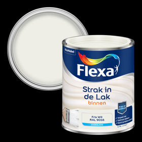 Flexa strak in de lak zijdeglans fris wit RAL9016 750ml
