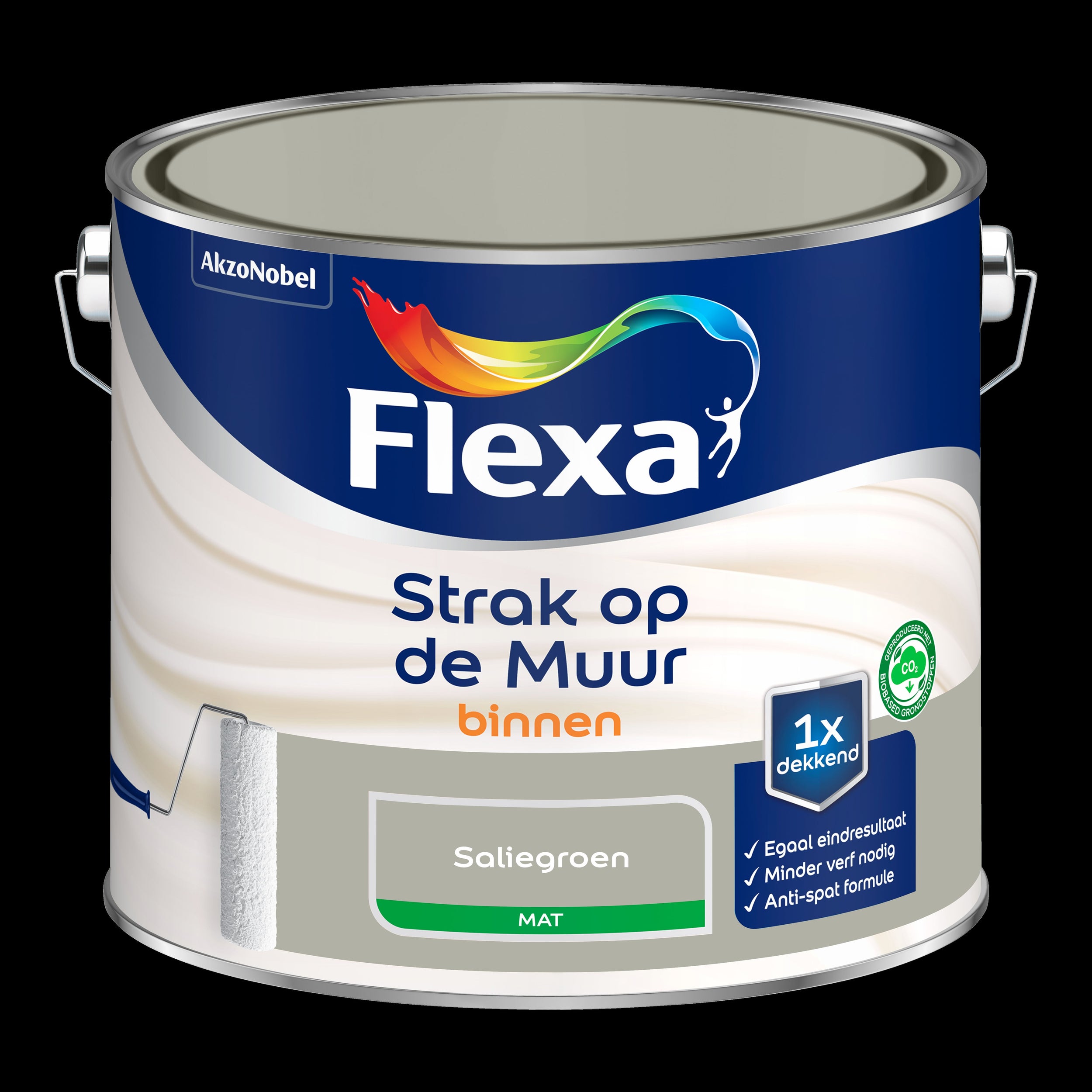 Flexa muurverf Strak op de Muur mat saliegroen 2,5L
