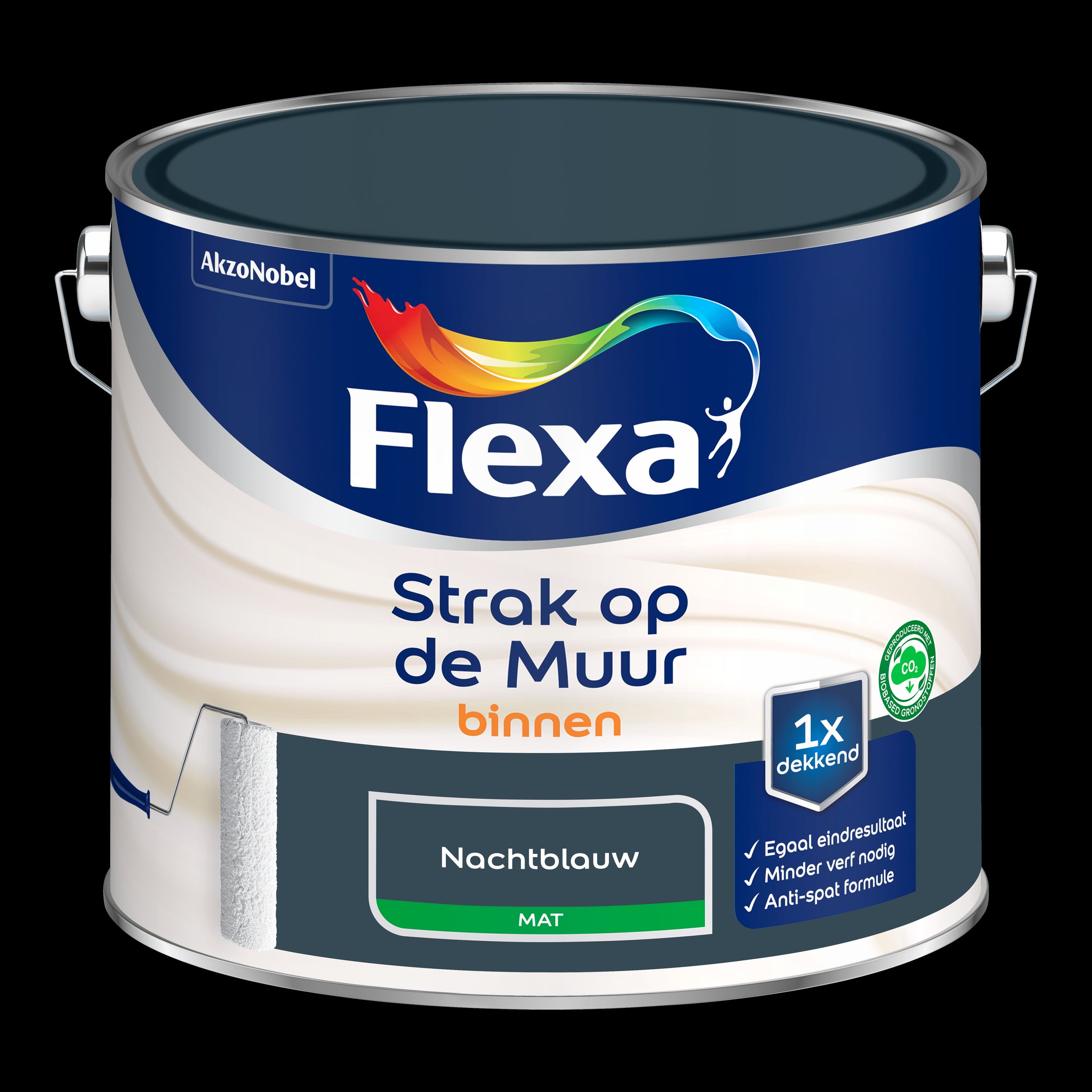 Flexa muurverf Strak op de Muur mat nachtblauw 2,5L