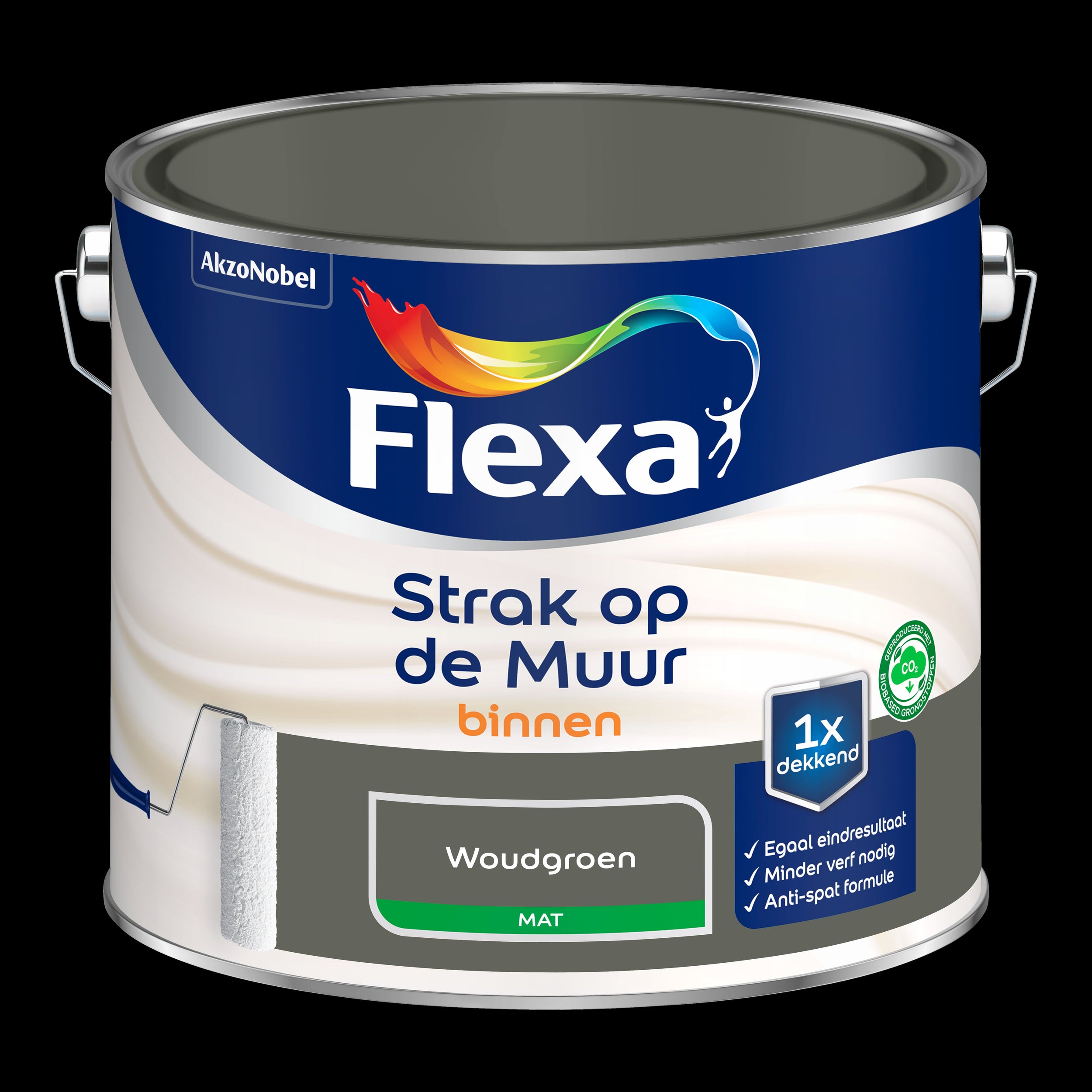 Flexa muurverf Strak op de Muur mat woudgroen 2,5L