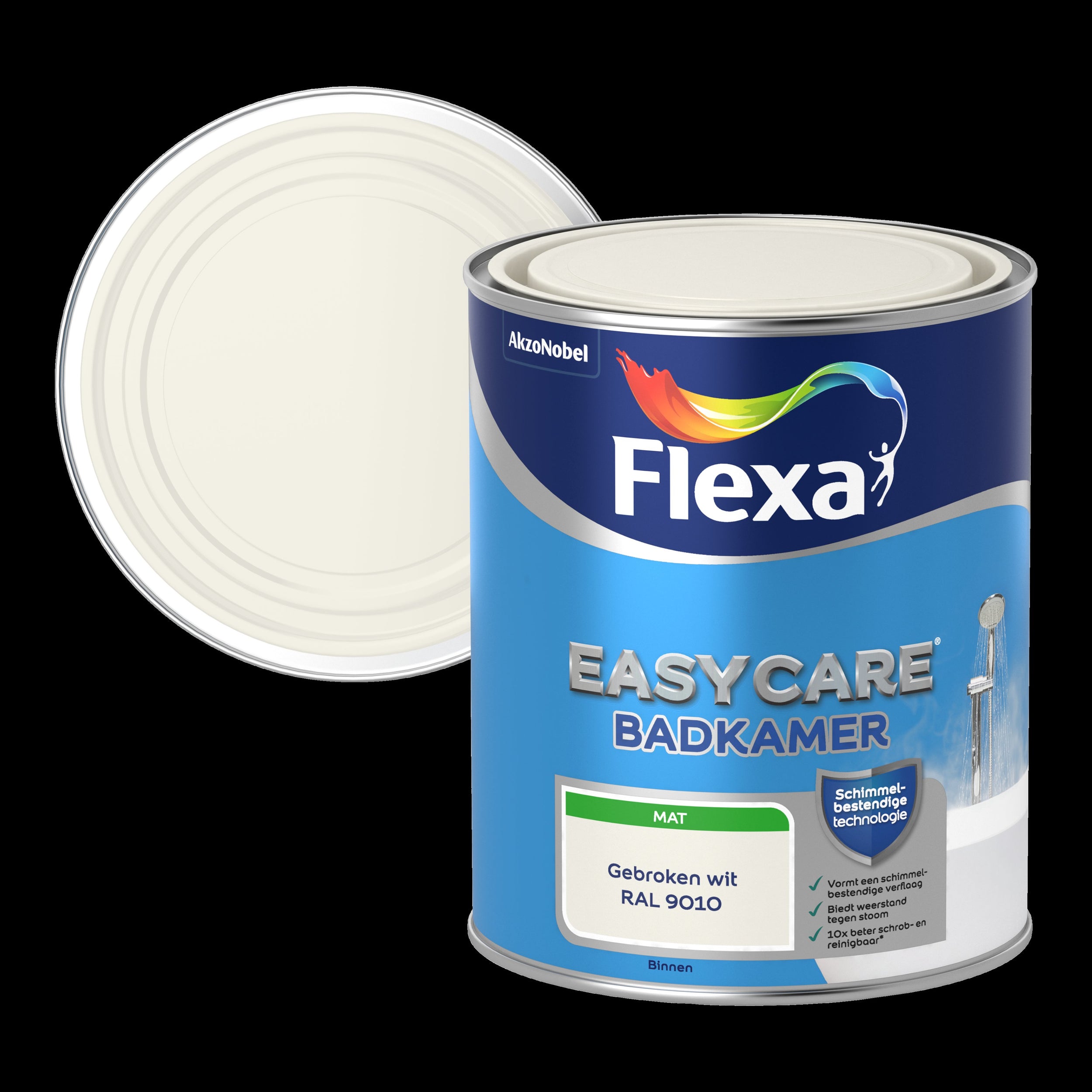Flexa muurverf Easycare Badkamer RAL 9010 1L