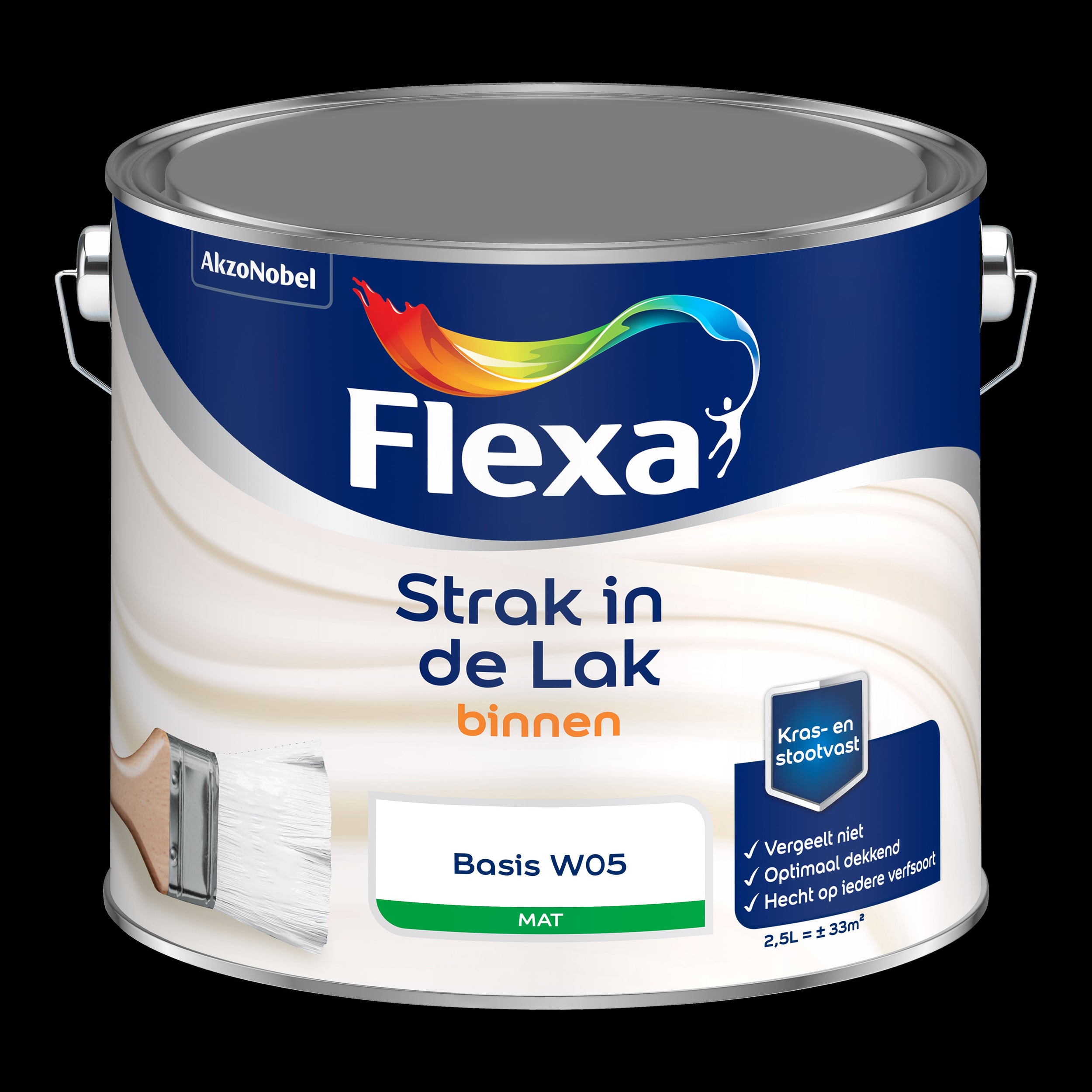Flexa strak in de lak watergedragen mat basis w05 2,5l