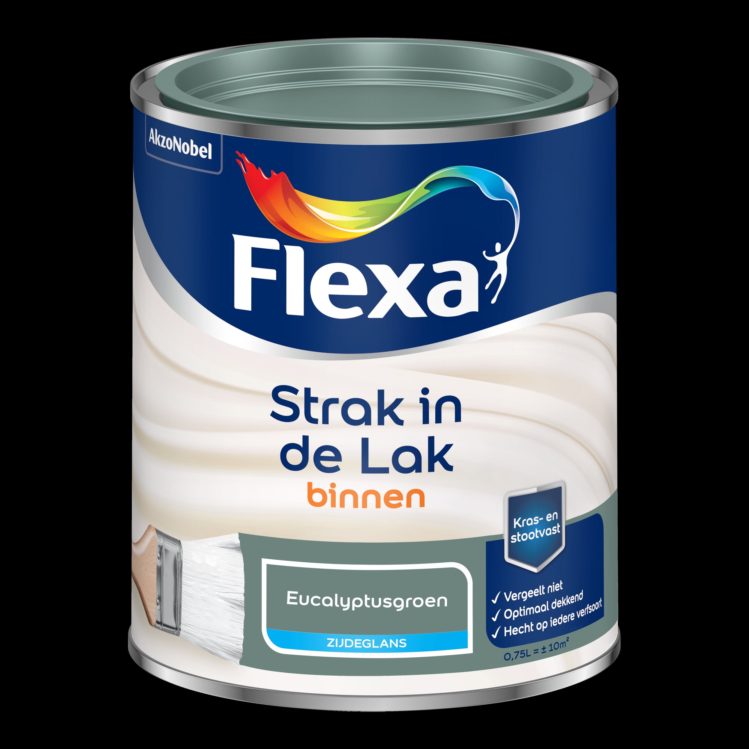 Flexa Strak in de Lak zijdeglans eucalyptusgroen 750ml