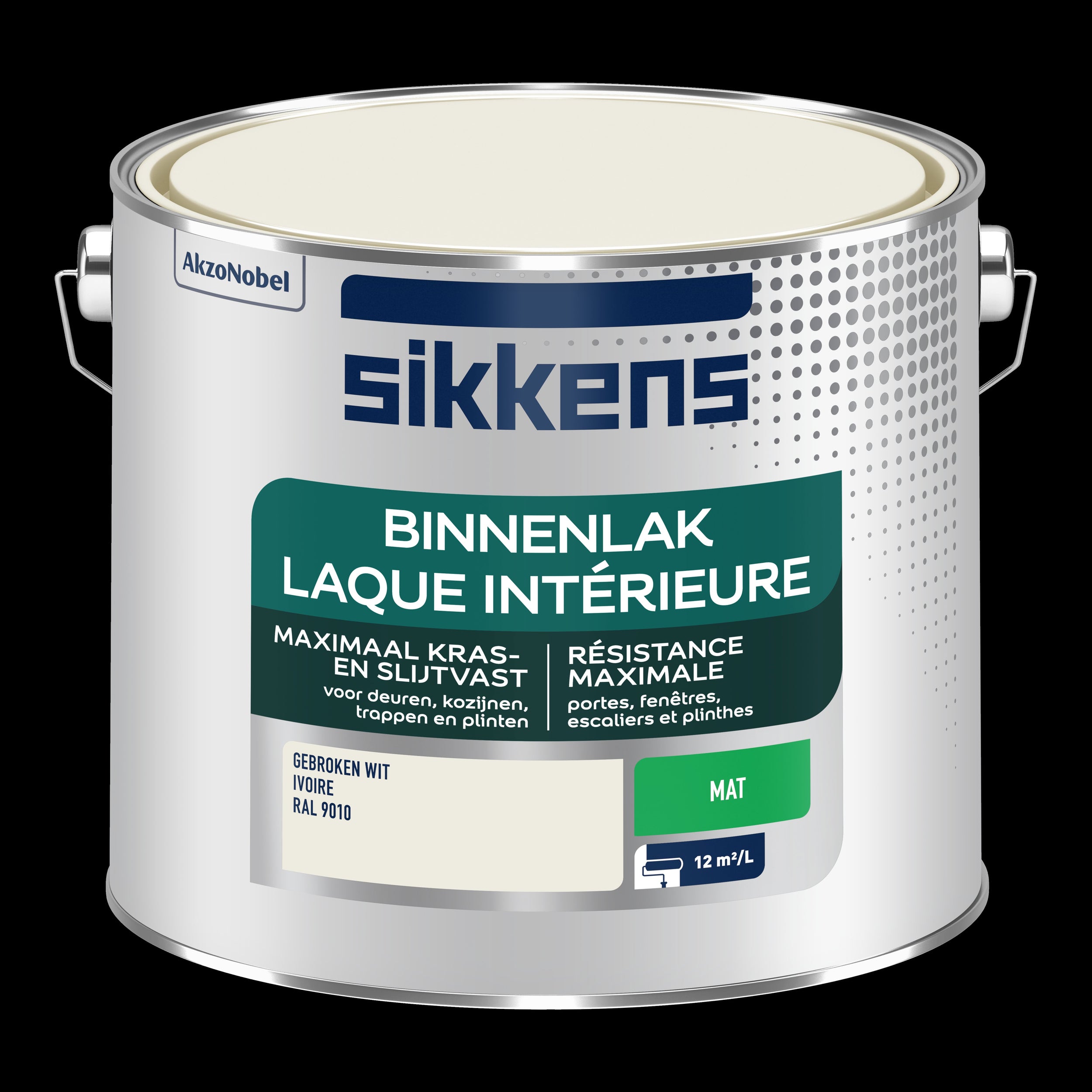 Sikkens binnenlak mat RAL9010 2,5L