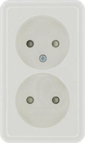Sencys stopcontact Tuleda 2-voudig wit