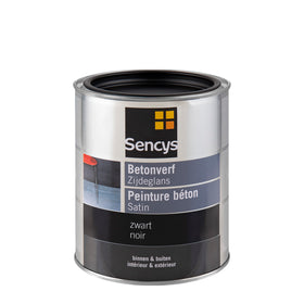 Sencys betonverf zijdeglans zwart 750ml