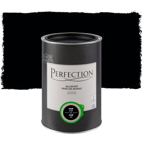 Perfection muurverf Ultradekkend mat zwart 1L