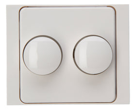 Sencys duo-dimmerplaat Yukon wit
