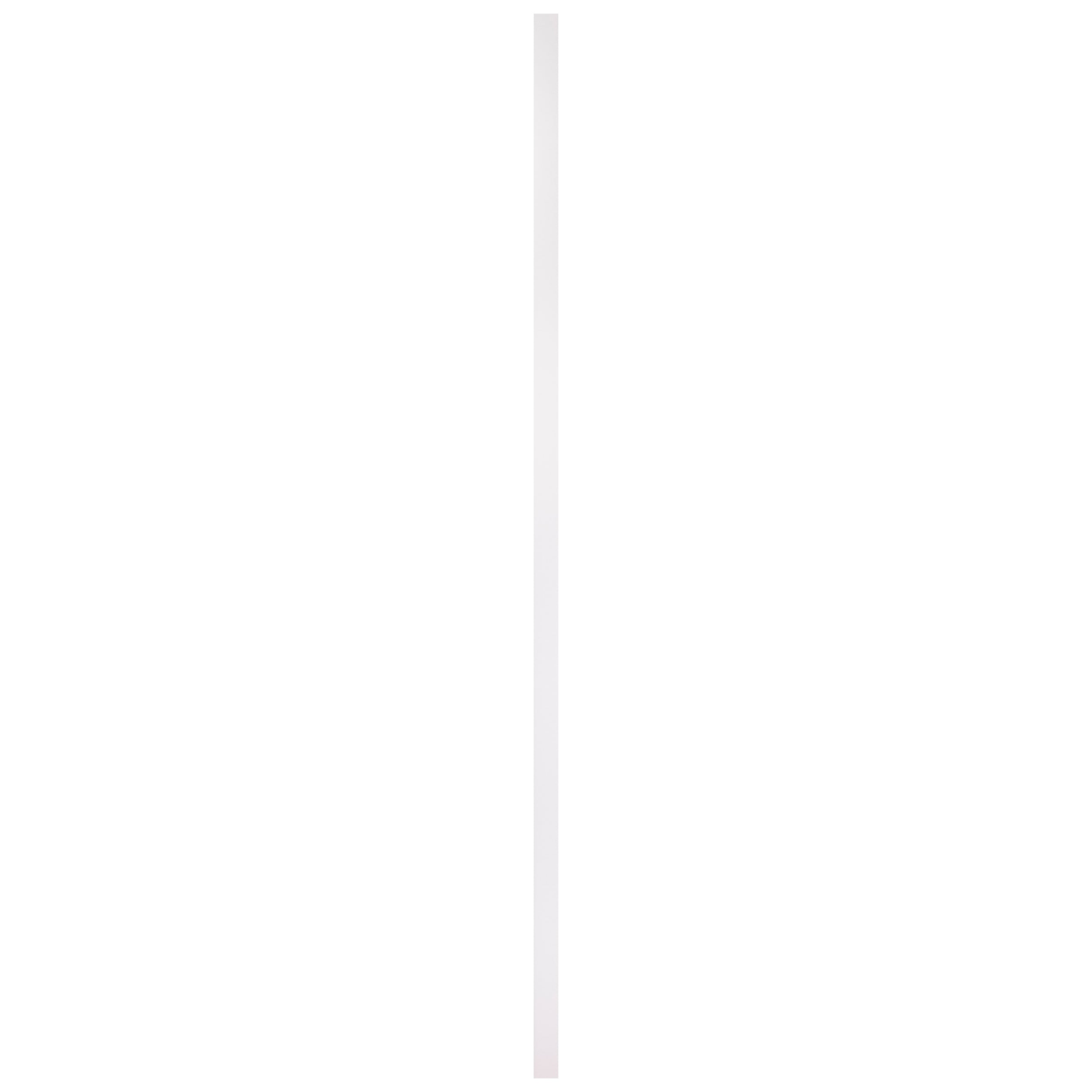 Muurplint MDF - gegrond - wit - 55x12mm - 244 cm
