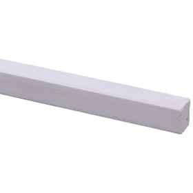 Glaslat hardhout gegrond wit 17x20mm 270cm