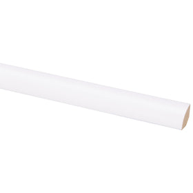 Kwartronde lat MDF folie zelfklevend wit 16x16mm 260cm