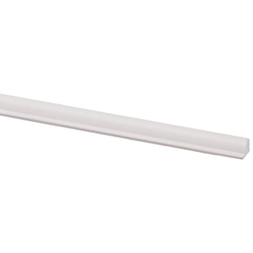 Kwartronde lat grenen gegrond wit 8x12mm 270cm