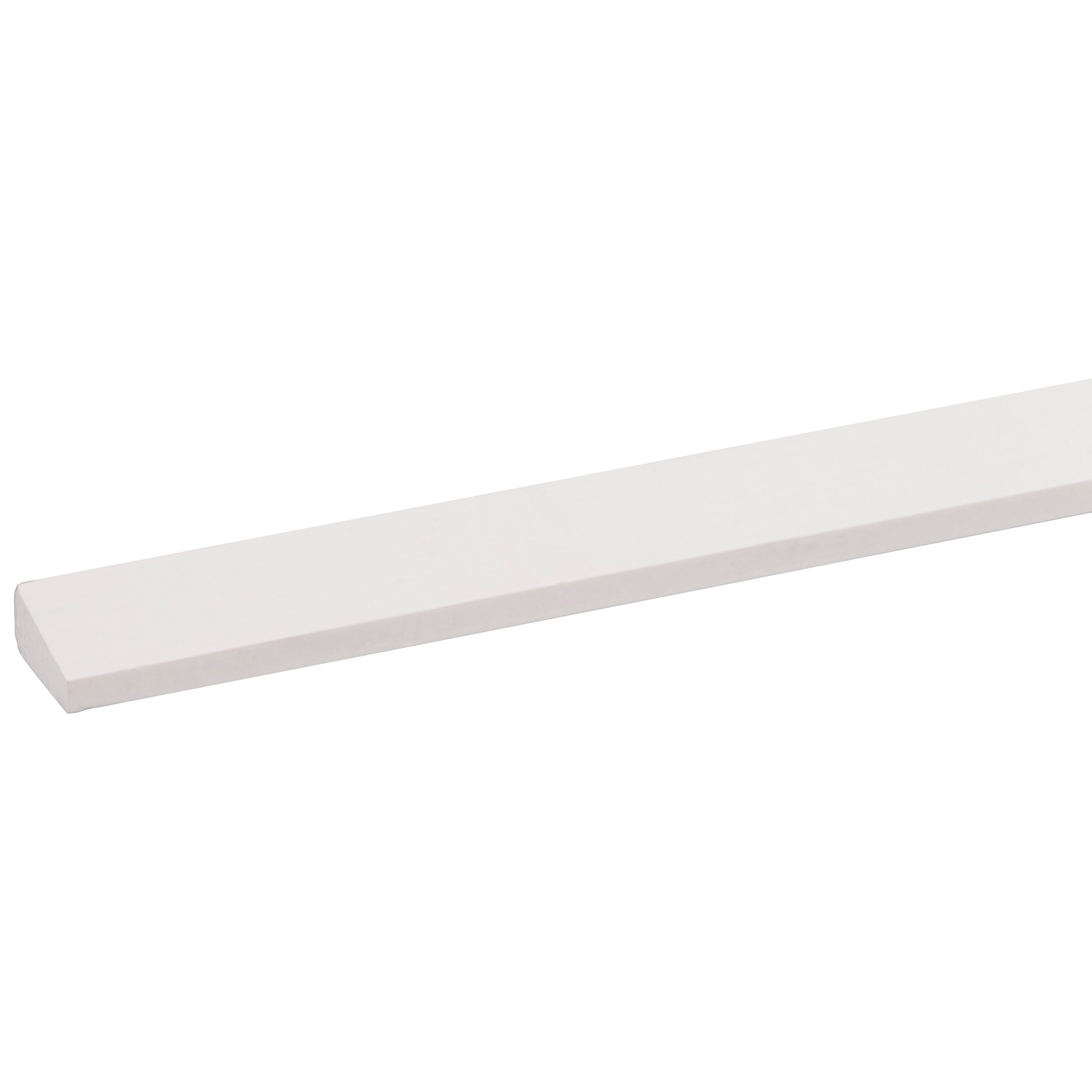 Glaslat grenen gegrond wit 10x19mm 270cm