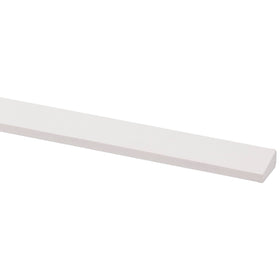 Glaslat grenen gegrond wit 10x19mm 270cm