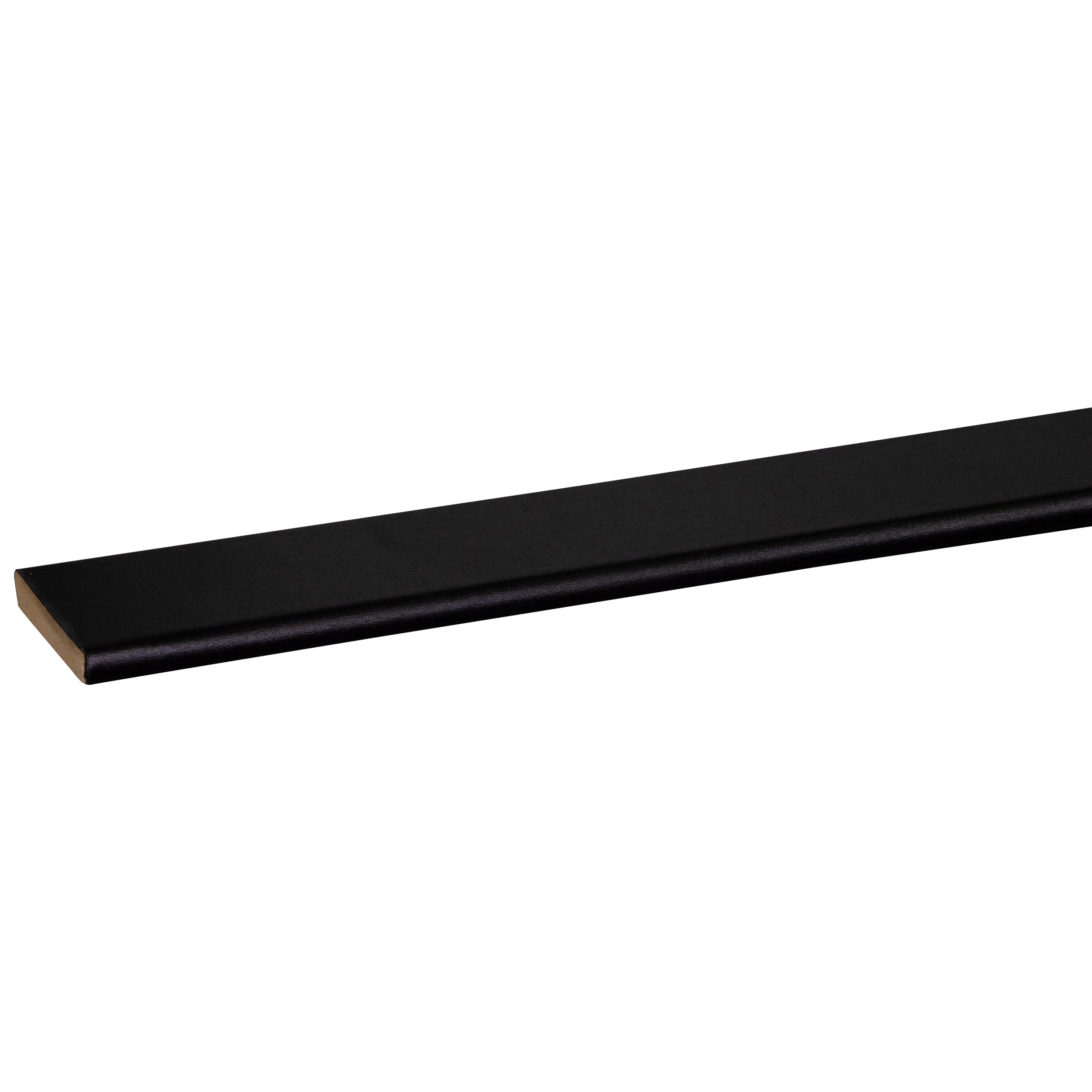 Plakplint - Zwart - Zelfklevend - 240cm - 26x4mm