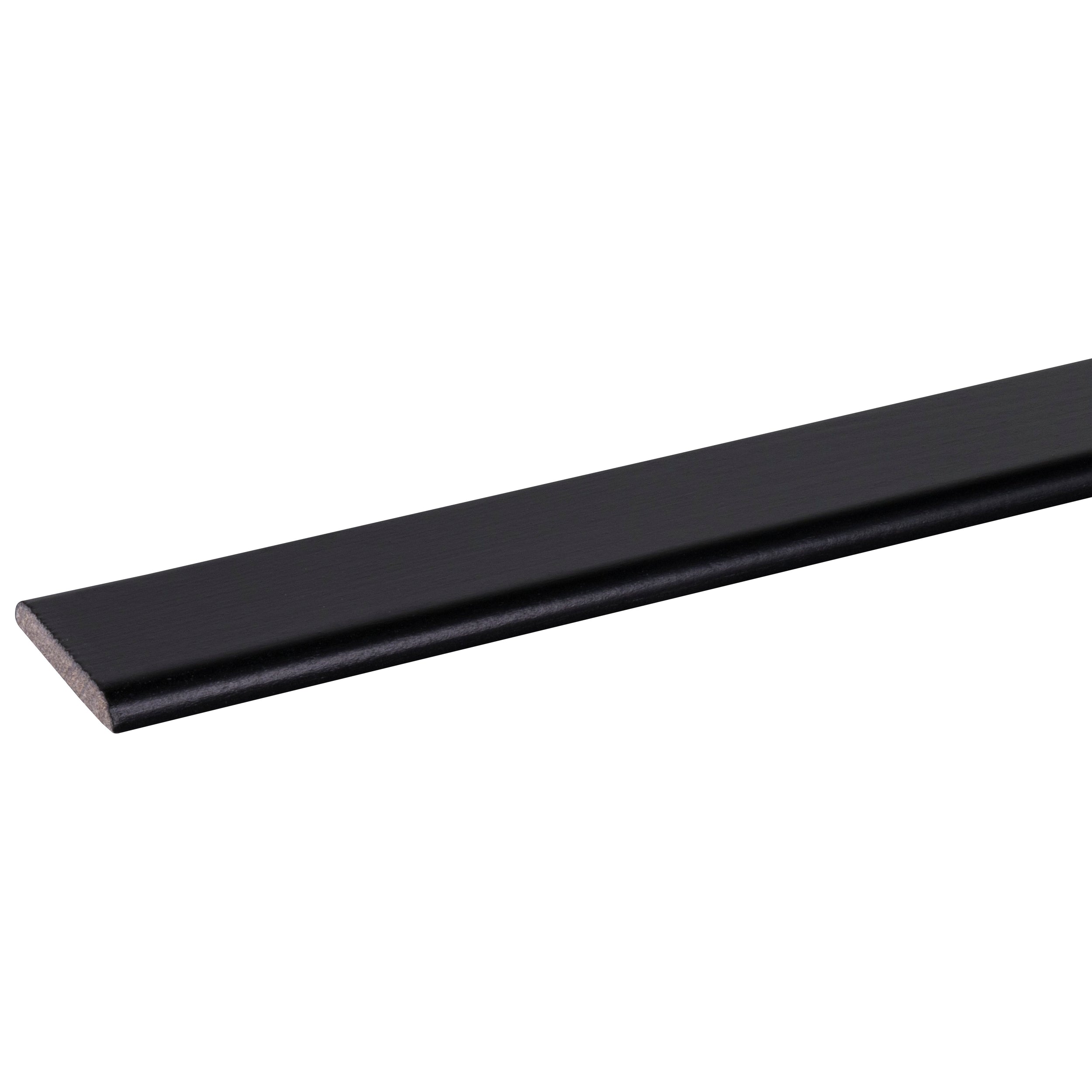 Afdeklijst grenen gelakt - 5x37x2700mm - Zwart