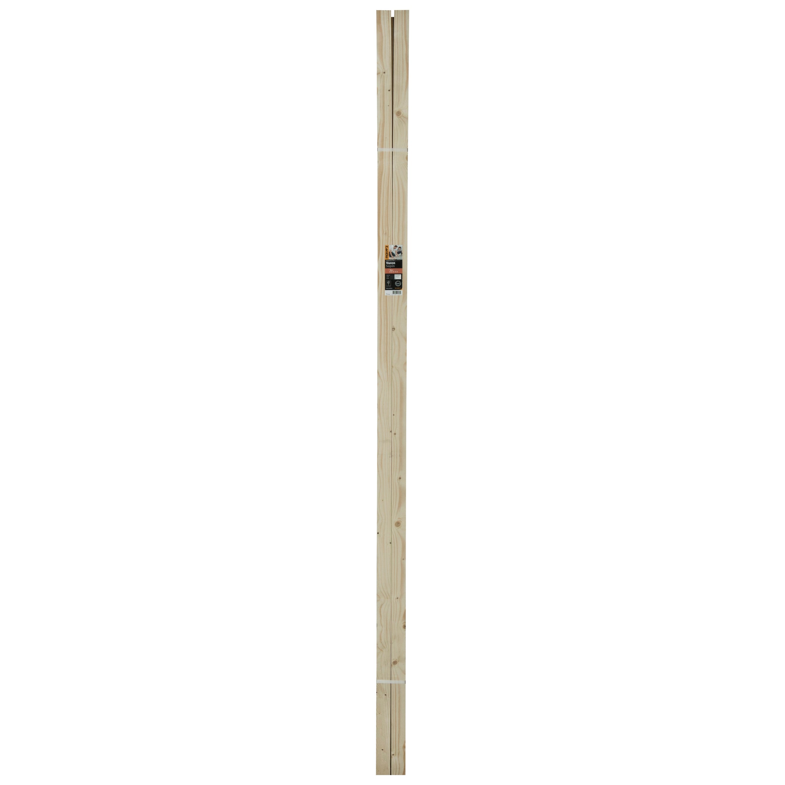 CanDo ruwe lat voordeelpak vurenhout 22x48mm 270cm 8 stuks