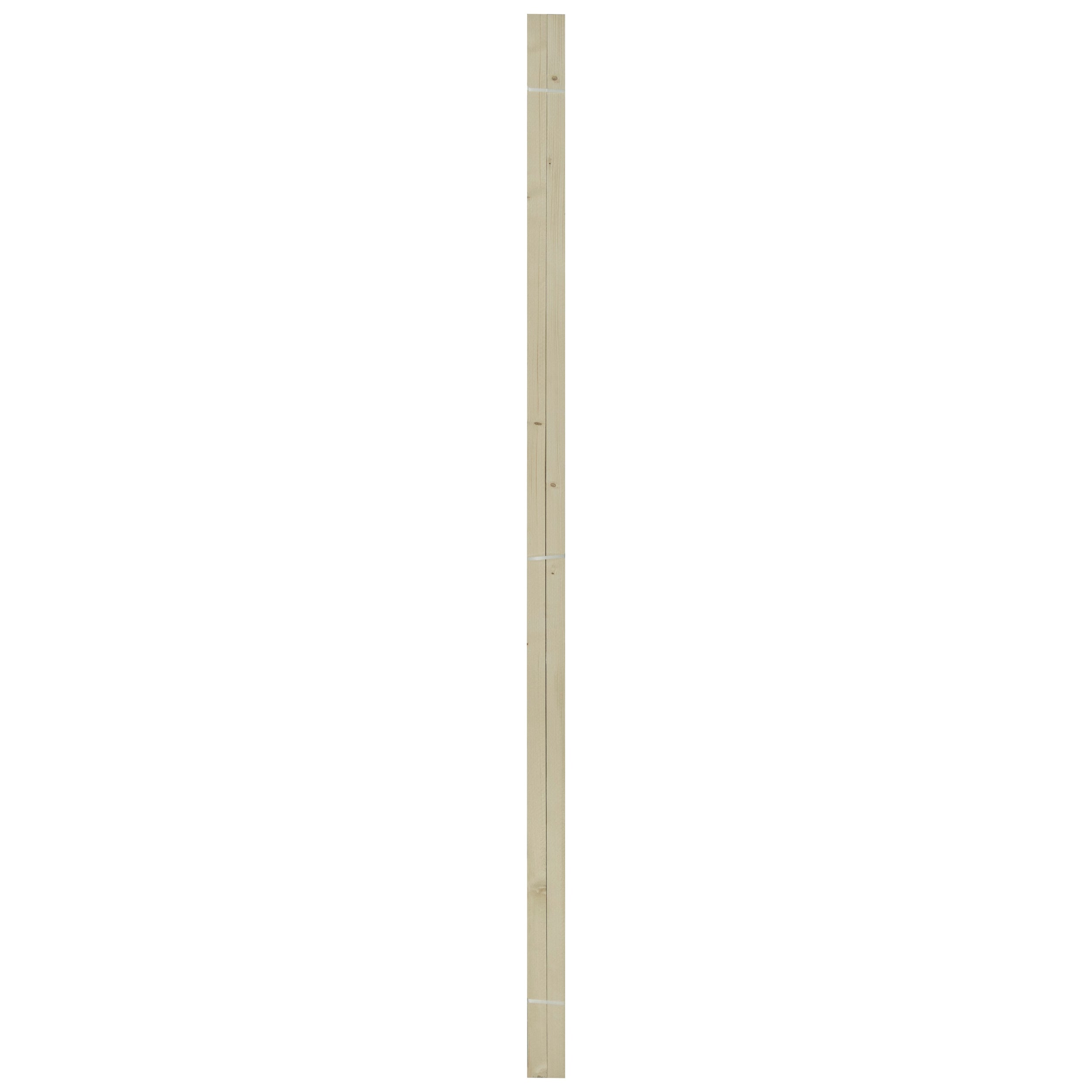 CanDo ruwe lat voordeelpak vurenhout 46x46mm 270cm 4 stuks