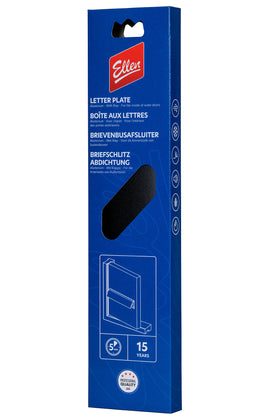 Ellen luxe brievenbusafsluiter van aluminium. Kleur zwart