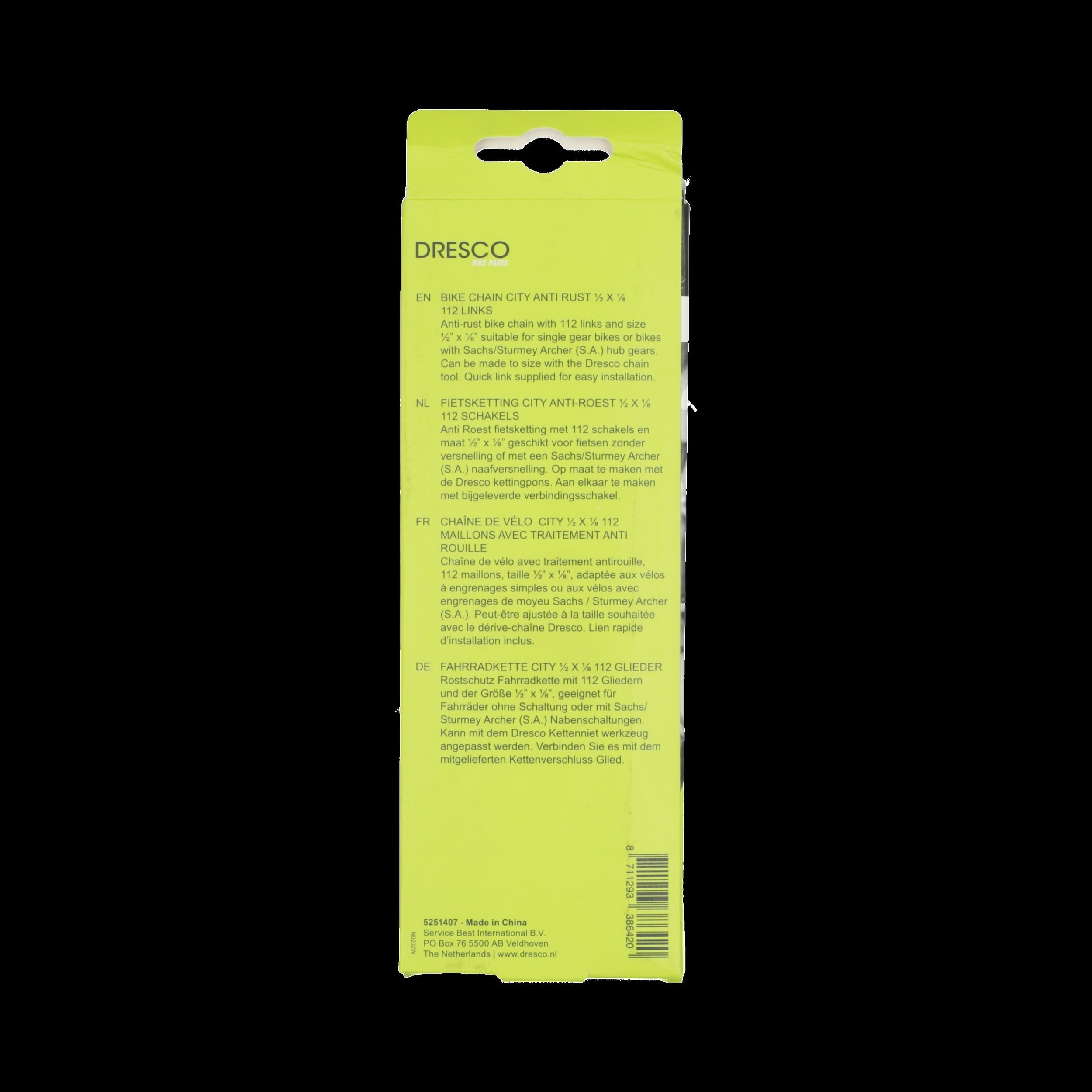 Dresco fietsketting anti-roest 112 schakels