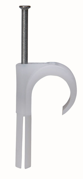 Kopp spijkerclip 16-20mm incl. deuvel wit 10st.