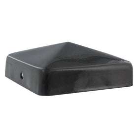 Sx paalkapje 7x7cm vlak met punt zw