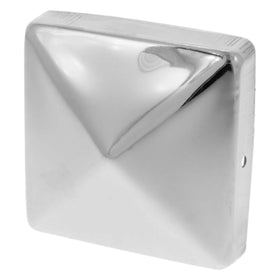 Sx paalkapje 7x7cm vlak met rvs