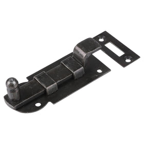 Schuif met bocht en sluitplaat 60 mm, zwart