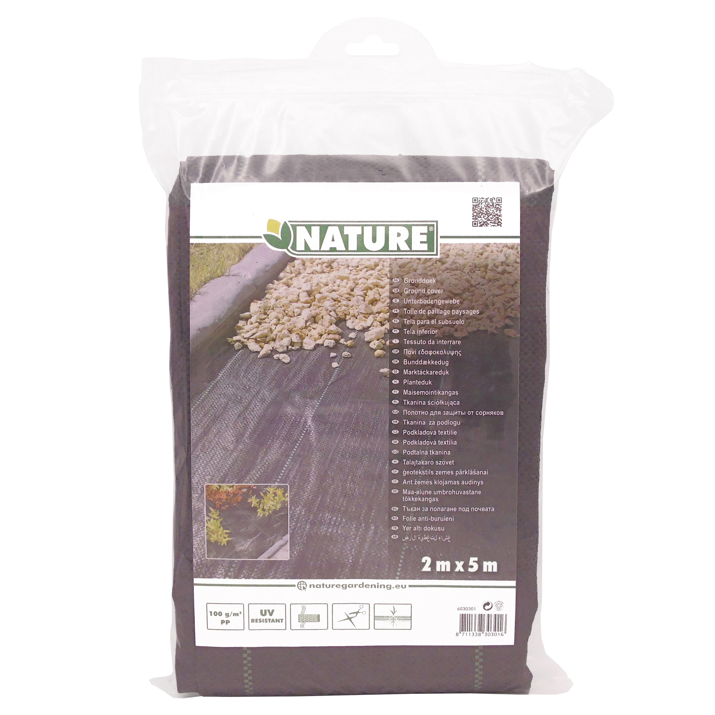 Nature gronddoek zwart 100 g/m² 2x5m