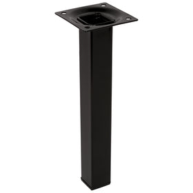 Duraline meubelpoot vierkant staal 2,5x2,5x20cm zwart