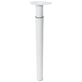 Duraline meubelpoot verstelbaar staal 5,6x70-110cm wit