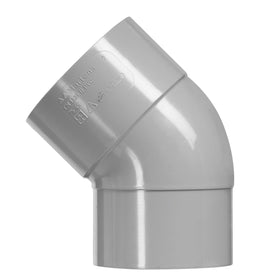 Martens pvc bocht 1x lijmmof 40mm 45° grijs