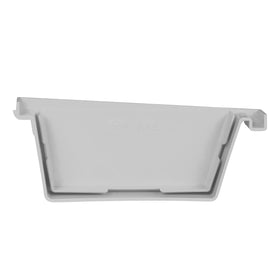 Martens eindstuk voor bakgoot - PVC - Parelgrijs - 125mm - Rechts