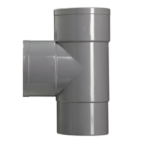Martens t-stuk met 2x lijmmof en 1x verjongd - HWA - PVC - Grijs - Ø80mm - 87°