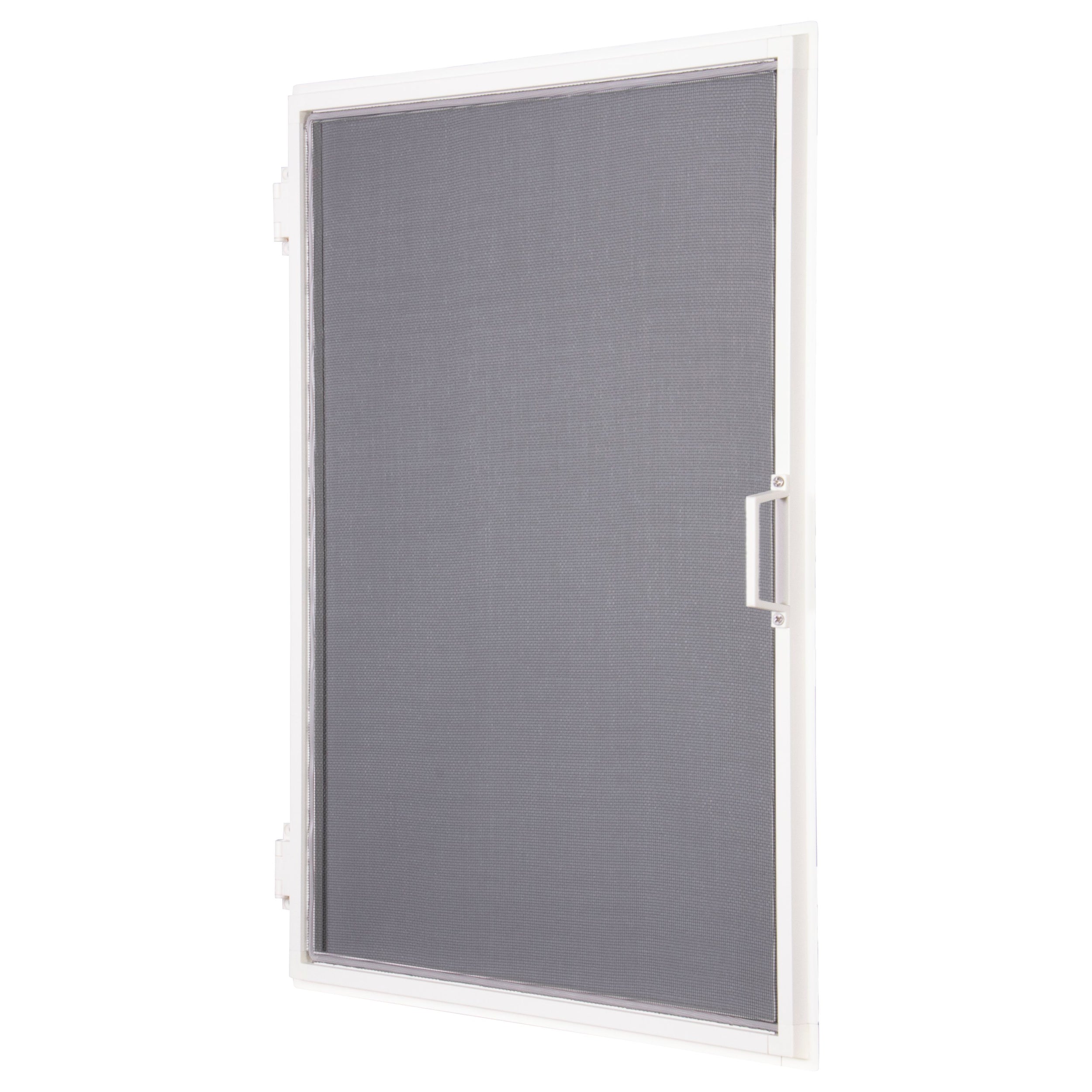 Cando Raamhor standaard - Vast met magneetsluiting - Wit profiel - Grijs gaas - 105x125cm
